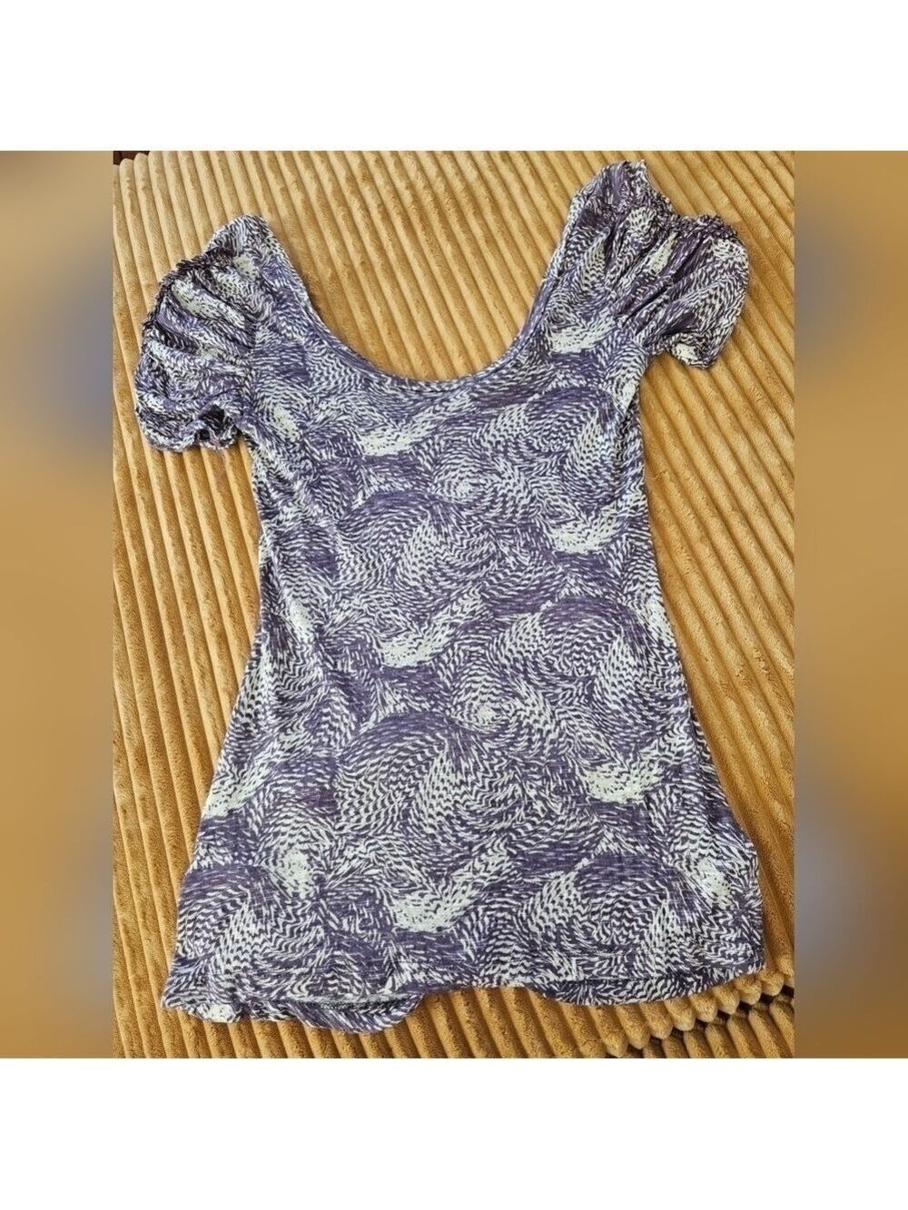 Sparkle & Fade Print Ruffled Top